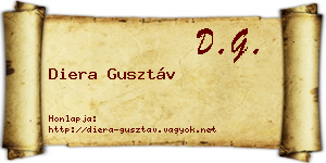 Diera Gusztáv névjegykártya